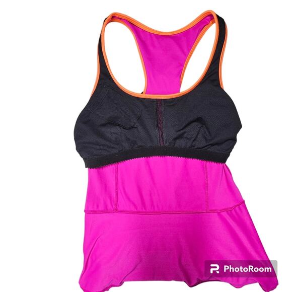 Spanx Pink Pow Peplum Racerback Tank Women's M - Picture 13 of 15